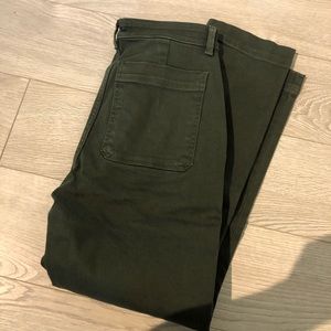 Everlane, Green Ankle Pants, 2, Brand New